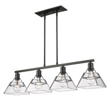 Golden 3308-LP BLK-WTG - Golden Lighting Kepler 4-light Island Light in Matte Black